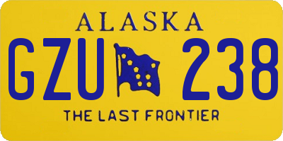 AK license plate GZU238