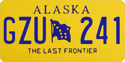 AK license plate GZU241