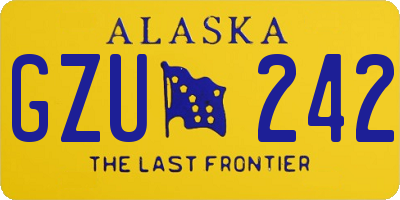 AK license plate GZU242