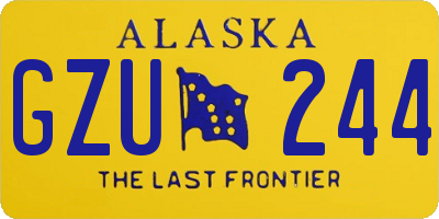 AK license plate GZU244