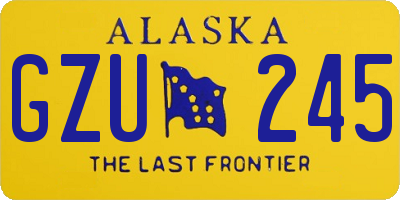 AK license plate GZU245