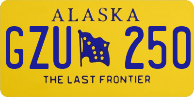 AK license plate GZU250