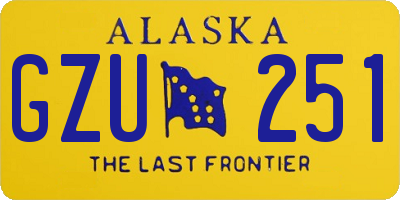 AK license plate GZU251