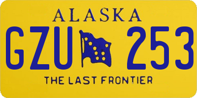 AK license plate GZU253