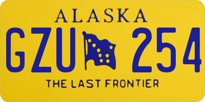 AK license plate GZU254