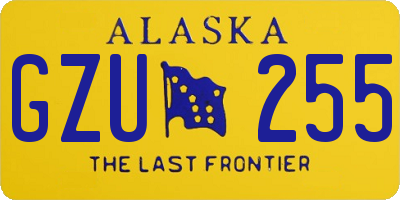 AK license plate GZU255