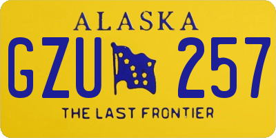 AK license plate GZU257