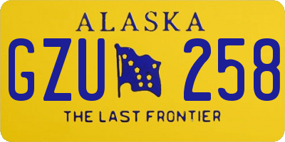 AK license plate GZU258