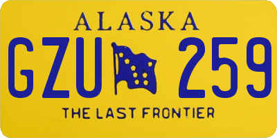 AK license plate GZU259