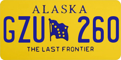 AK license plate GZU260