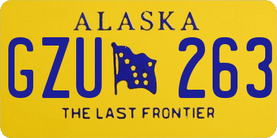 AK license plate GZU263