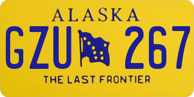 AK license plate GZU267