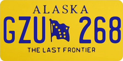 AK license plate GZU268