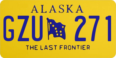 AK license plate GZU271