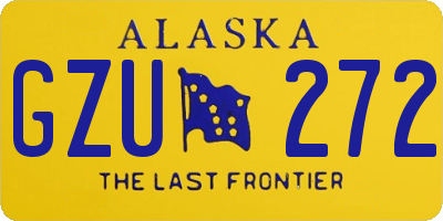 AK license plate GZU272