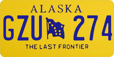 AK license plate GZU274