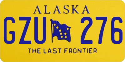 AK license plate GZU276