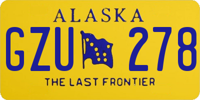 AK license plate GZU278