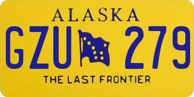 AK license plate GZU279