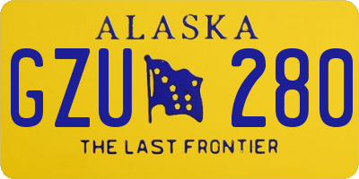 AK license plate GZU280