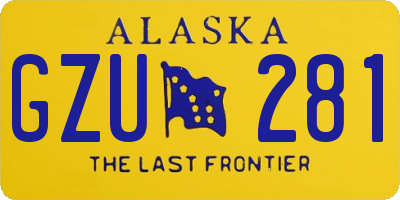 AK license plate GZU281