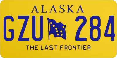 AK license plate GZU284