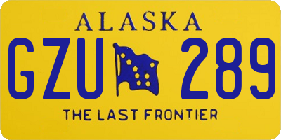 AK license plate GZU289