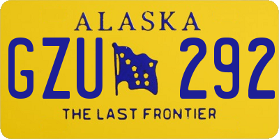 AK license plate GZU292