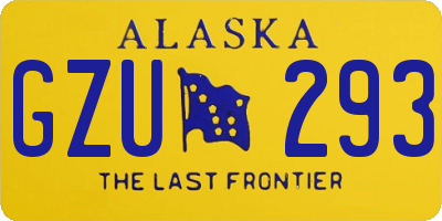 AK license plate GZU293