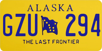 AK license plate GZU294