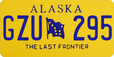 AK license plate GZU295