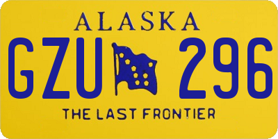 AK license plate GZU296