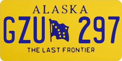 AK license plate GZU297