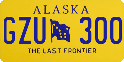 AK license plate GZU300