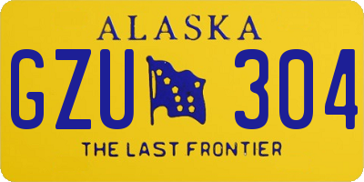 AK license plate GZU304