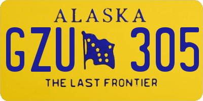 AK license plate GZU305