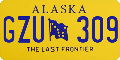 AK license plate GZU309