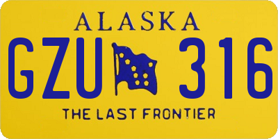 AK license plate GZU316