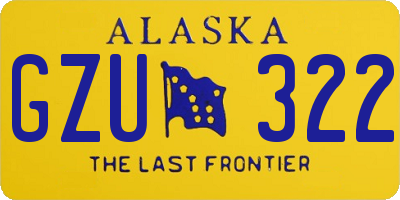 AK license plate GZU322