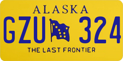 AK license plate GZU324