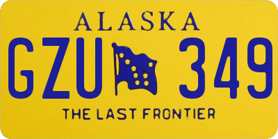 AK license plate GZU349