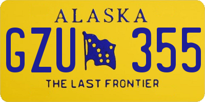 AK license plate GZU355