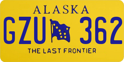 AK license plate GZU362