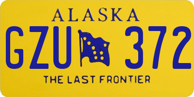 AK license plate GZU372