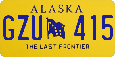 AK license plate GZU415