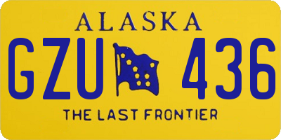AK license plate GZU436