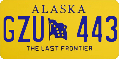 AK license plate GZU443