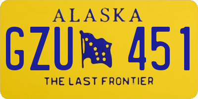 AK license plate GZU451