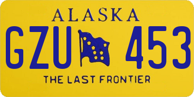 AK license plate GZU453