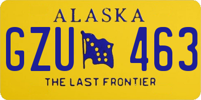 AK license plate GZU463